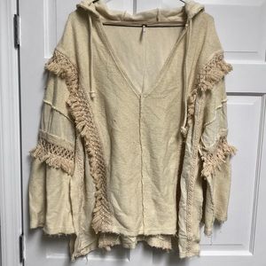 Free People poncho shirt top coverup